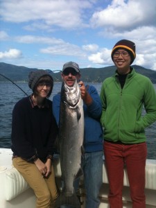 Nice fish ladies!! 22lb Chinook!