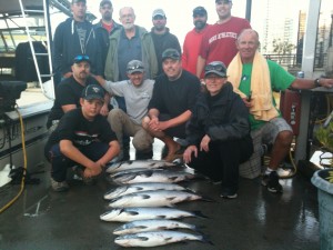 Capt. Eddie with Tyler's stag group and a nice haul!!