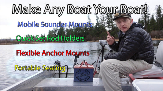 Setup Any Lake Boat For Fly Fishing Fast! Rod Holders, Anchor Mounts & PORTABLE Sounder Mounts