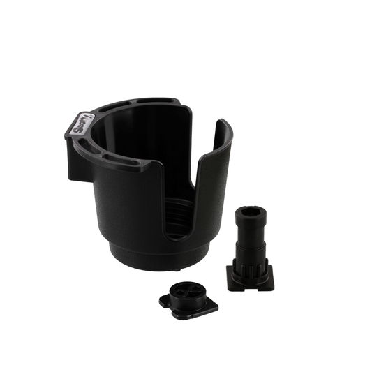 Scotty 311 Cup Holder with Rod Holder Post & Bulkhead / Gunnel Mount, Black