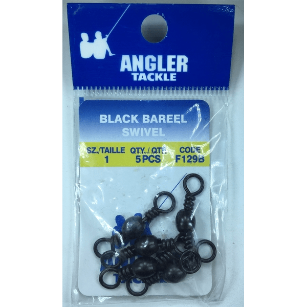 Angler F129B Black Barrel Swivel