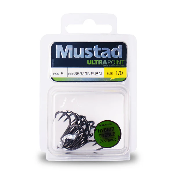 Mustad 36329NP-BN - Treble Hook - 3X Strong