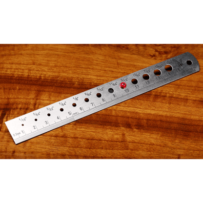 Hareline Bead Sizer and Measuring Ruler