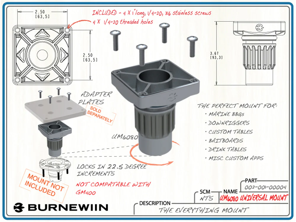 Burnewiin UM6080 Universal Mount